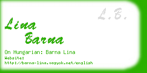 lina barna business card